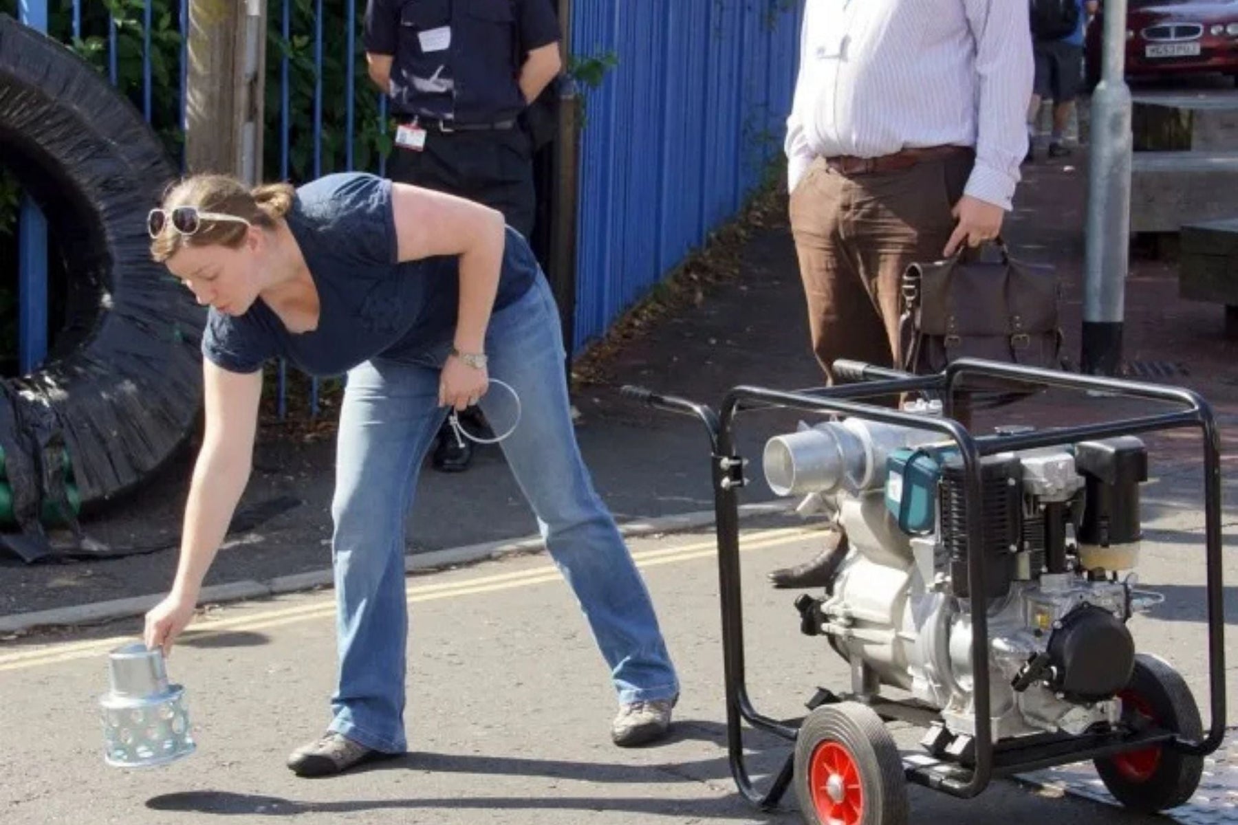 Community Flood Day with Engine Driven Water Pump