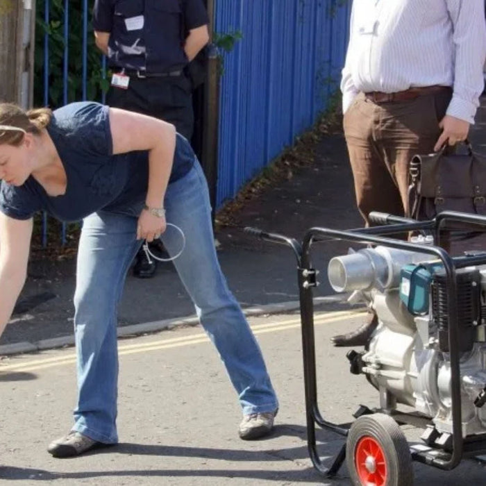 Community Flood Day with Engine Driven Water Pump