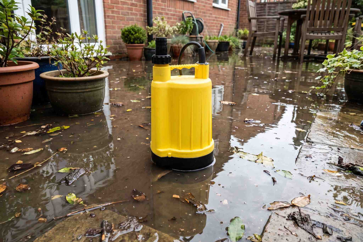 Flooded patio