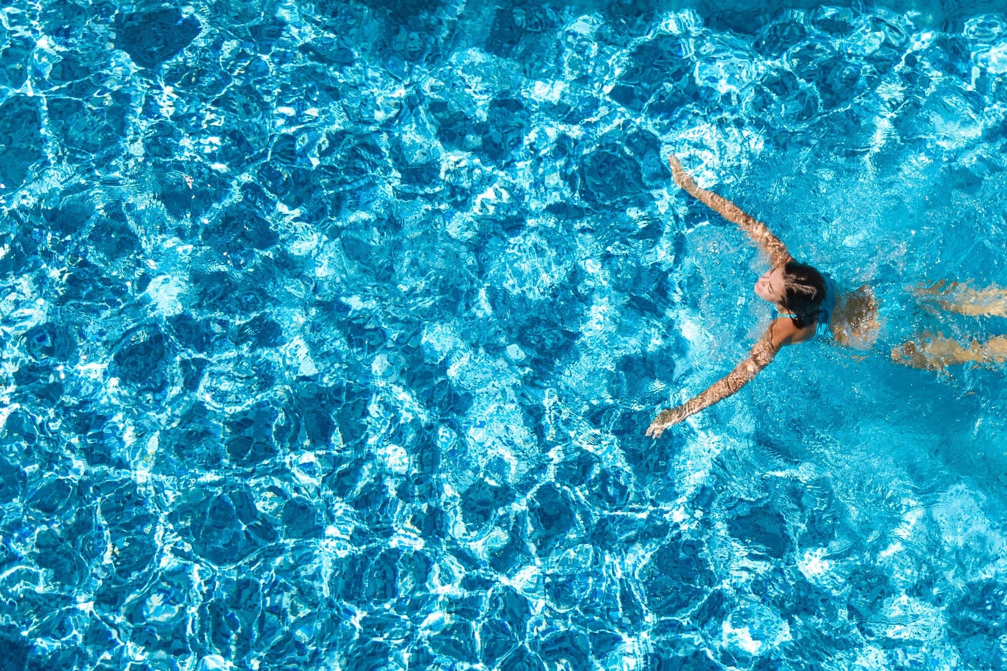Swimming Pool overhead shot