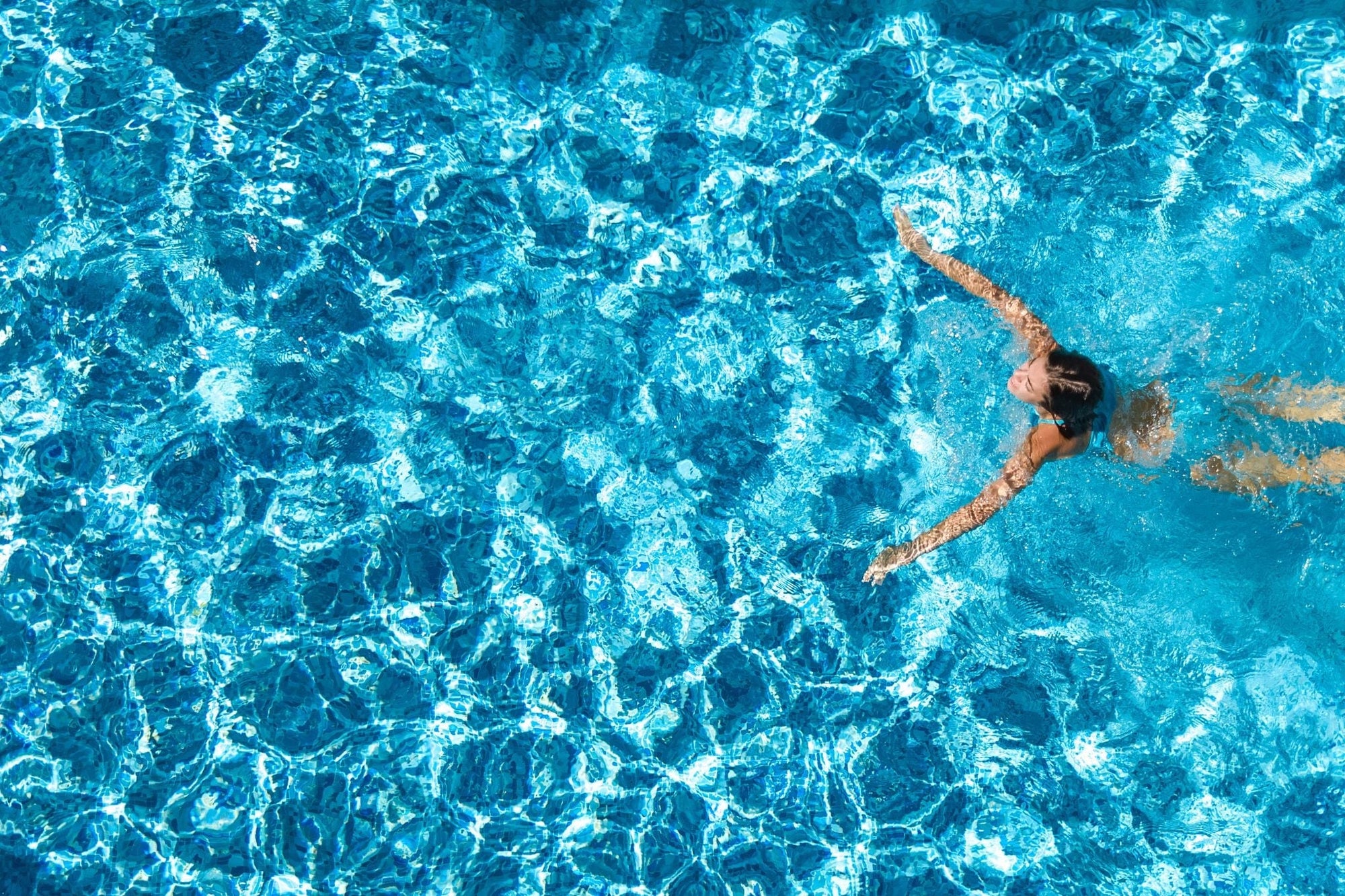 Swimming Pool overhead shot