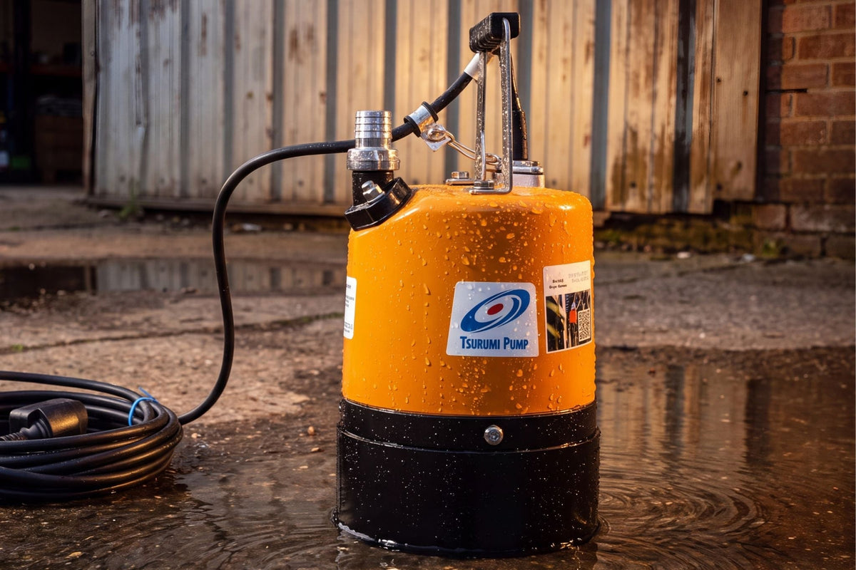 Tsurumi LSC1.4S automatic pump in shallow water