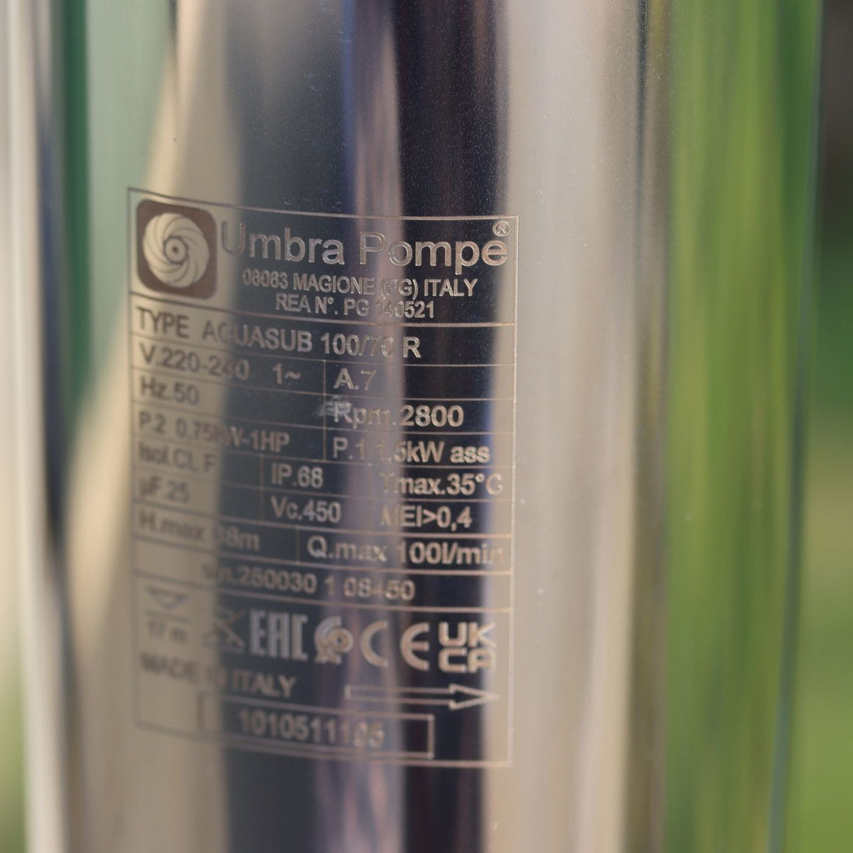 Umbra Pompe Borehole Pump data