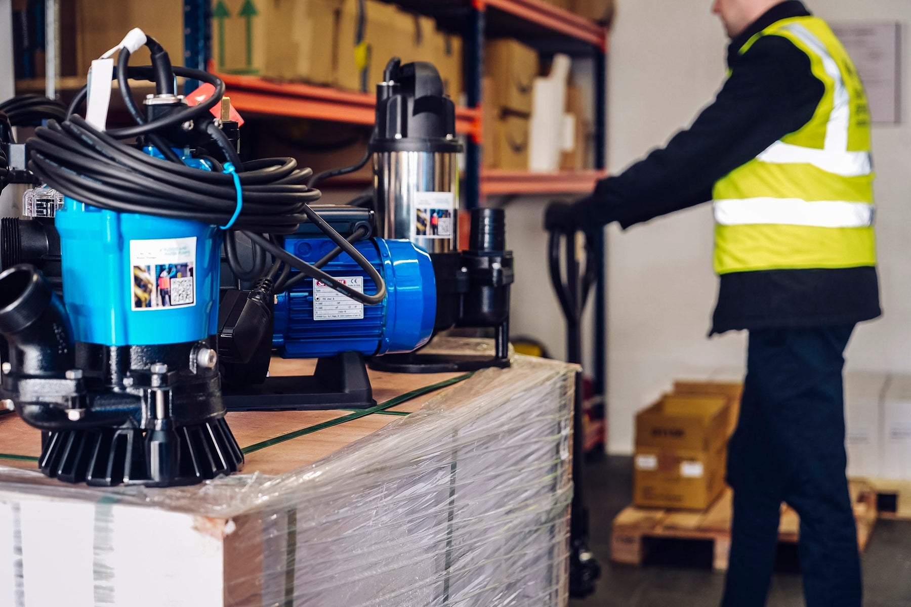 Water Pumps in Warehouse