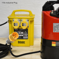 110v industrial plug on heavy duty water pump