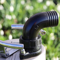50mm Elbow Hose Tail attached to Water Pump