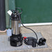 APP KHL submersible water pump with discharge outlet, hose tail and 230v plug