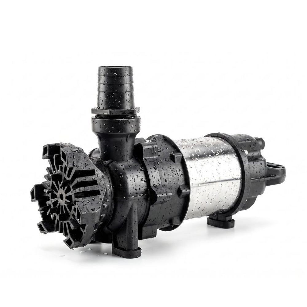 APP MH pond pump in horizontal position with water marks on 