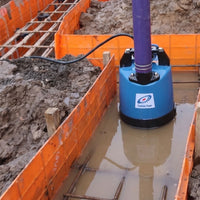 Tsurumi contractor dewatering pump LB480 in a foundation excavation 