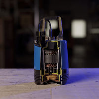 LB480 submersible contractor pump shown in a cutaway view, revealing its internal mechanical components