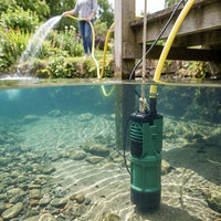 DAB Divertron pump installed for garden watering with spray gun