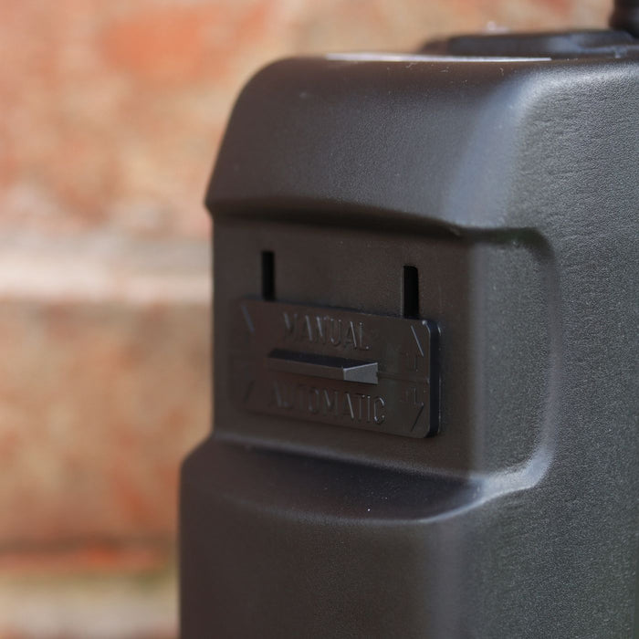 Close up of manual or automatic switch on EGO water pump