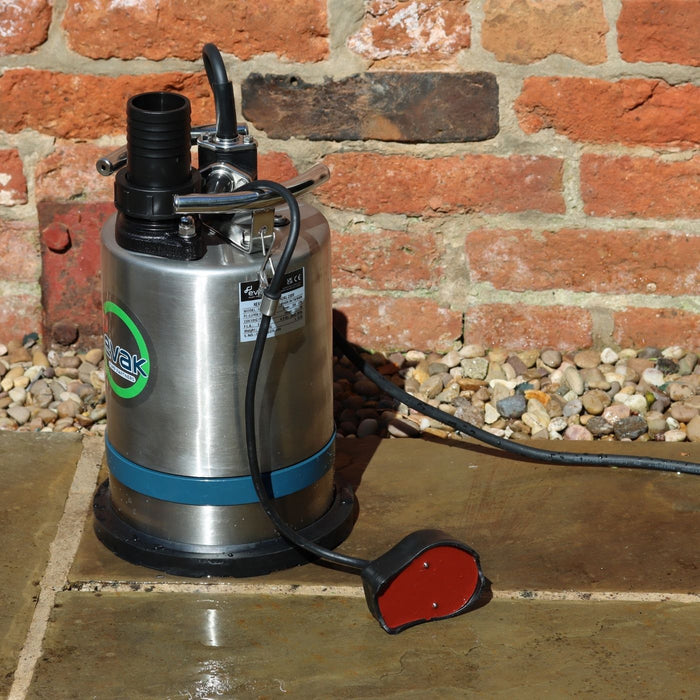 Automatic Evak residox 400 puddle pump with crab sensor on side to show base