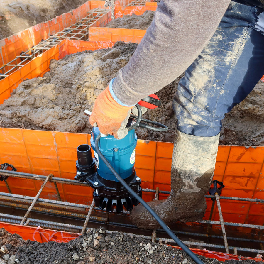 heavy duty Trenchman site pump in foundations
