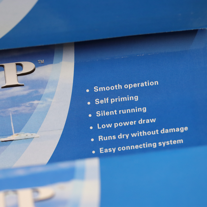 Blue product packaging with FL Demand features listed 