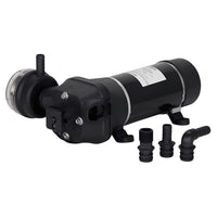 diaphragm surface pump, with various fittings and hoses attached or included.