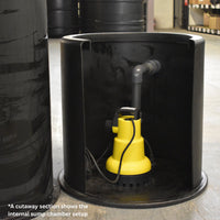AMA drainer water pump with float sat in a sump chamber 