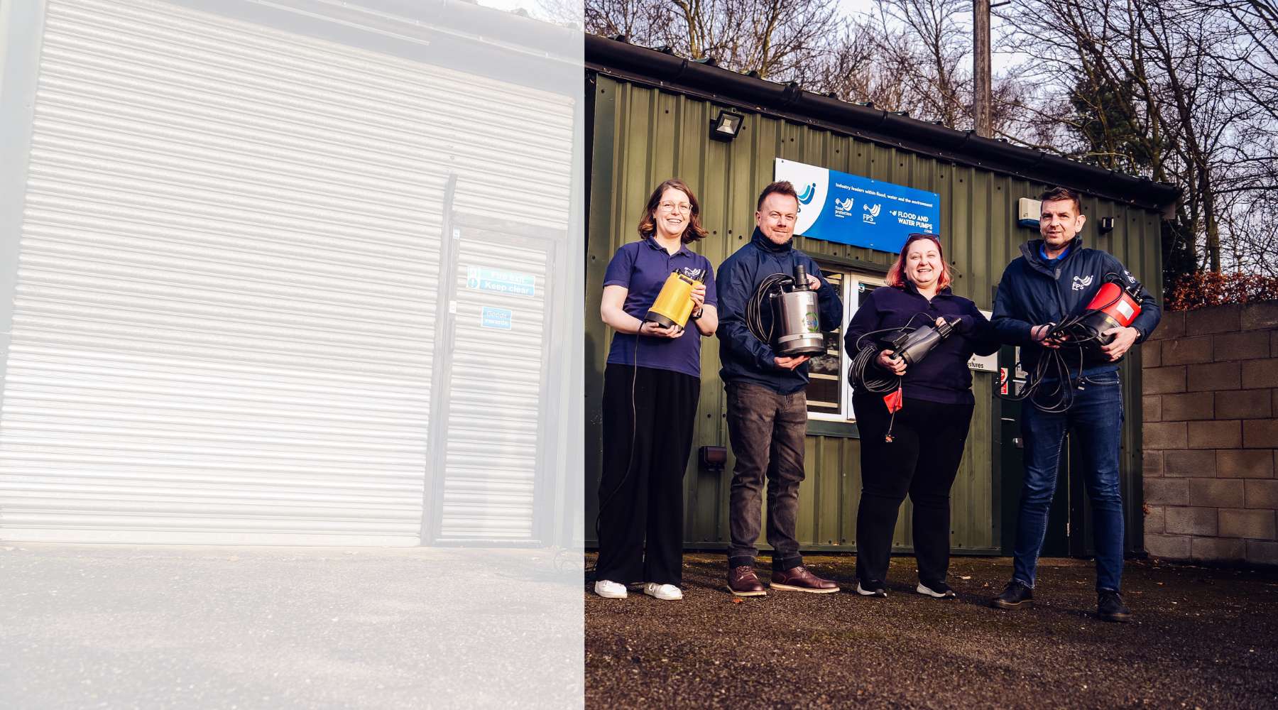 Flood and Water pumps team at epperstone warehouse