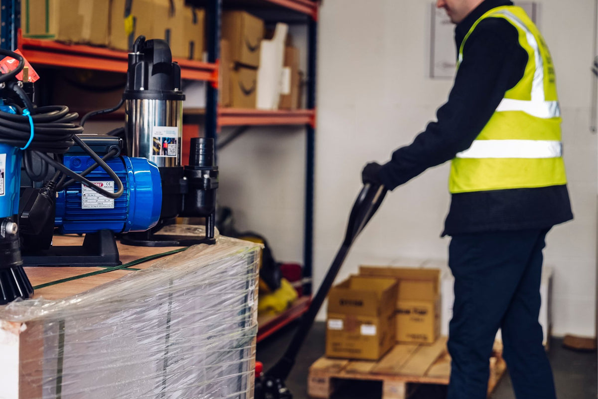flood and water pumps warehouse image
