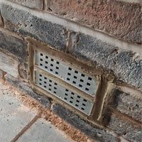 grey double stacked antil flood air bricks fitted to new build