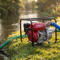 Honda WB20 engine driven [ump on river bank