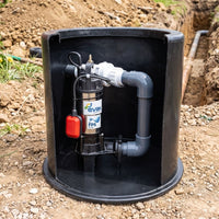 EVAK Hippo in Foul Sump Chamber ready for installation on construction site