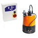 Orange tsurumi LSC1.4S puddle pump with control panel