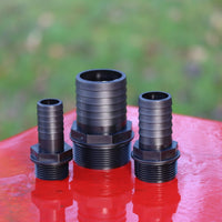 25mm, 32mm and 50mm male hose tails