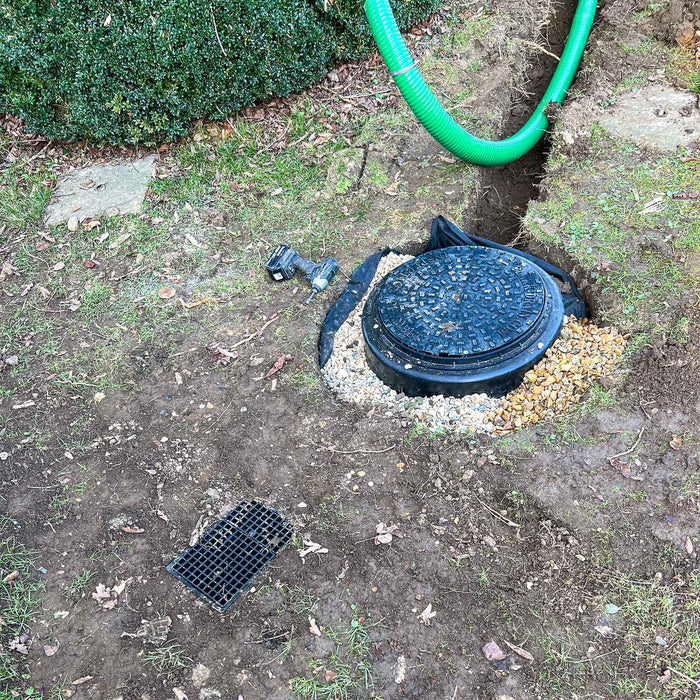 Microforce Sump Pump Station Being Installed