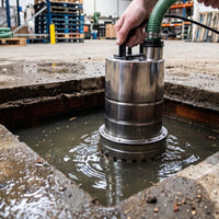 Arven Mizar pump being lowered into sump chamber