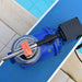 above shot of plastica pool pump on diving board