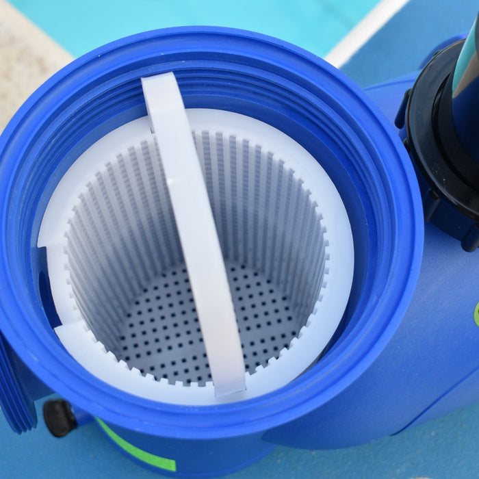swimming plastica pool basket strainer with handle close up