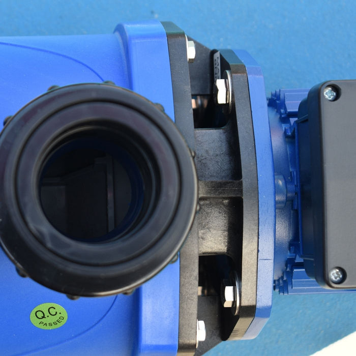 close up of plastica swimming pool pump