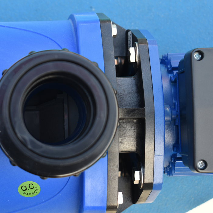 close up of swimming pool pump