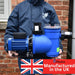 Person holding the Plastica Argonaut Swimming Pool Pump with maufactured in the UK banner