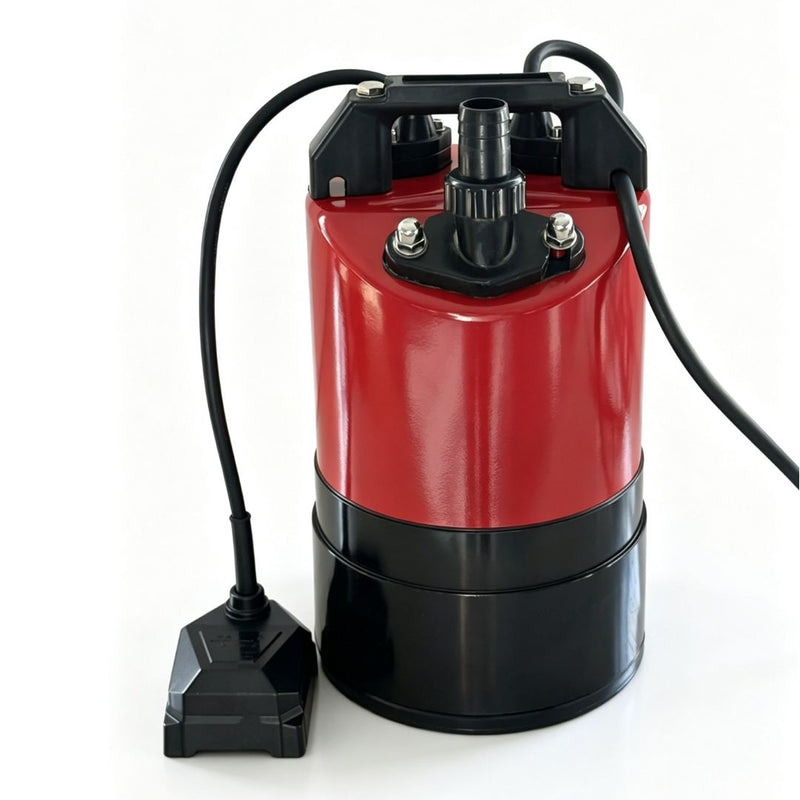 SPK530A submersible puddle pump with automatic floor sensor on white background