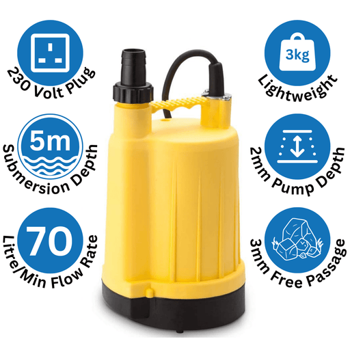 Stream SPP2-4 Submersible Puddle Pump - Easy to Use Flood Pump by Flood and Water Pumps