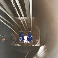 Twin speroni cutty grinder sewage pumps in a tall water tank with chains