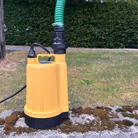 non return valve with suction delivery hose fitted to puddle pump