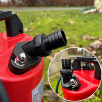 image of horizontal or vertical water pump hose tail option