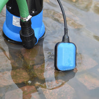 submersible water pump with automatic float sat in flood water