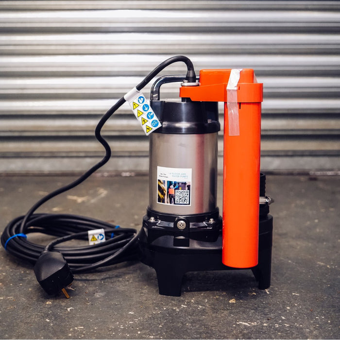 Tsurumi POMA with tube float switch pictured in warehouse at flood & water pumps