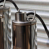close up of Acuasub well borehole water pump 