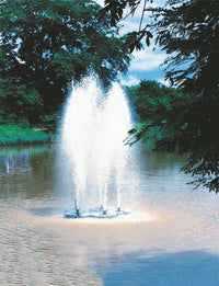 Water pond pumps working together