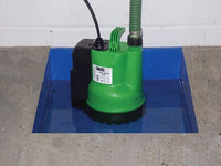 EGO GI water pump sat in shallow sump