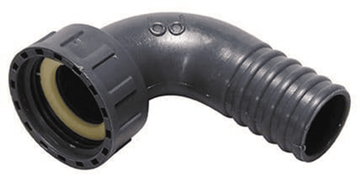 Polypropylene Elbow Hose Tail with Female BSP Swivel
