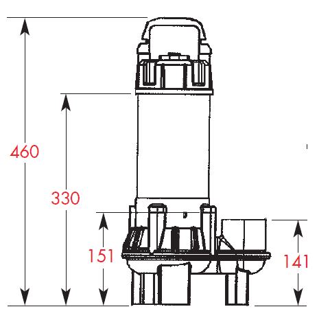 Evak Hippo 50 Sewage Pump (7m Head Lift)