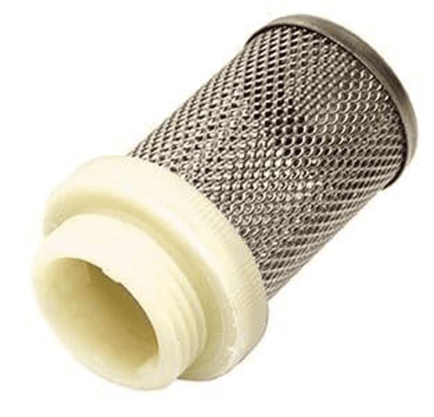 Fine mesh strainer c/w male BSP - stainless steel