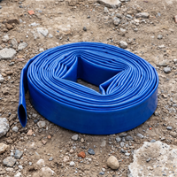 coil of 150mm blue layflay hose pipe