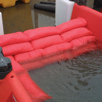 layered hydrosnakes stopping a flood